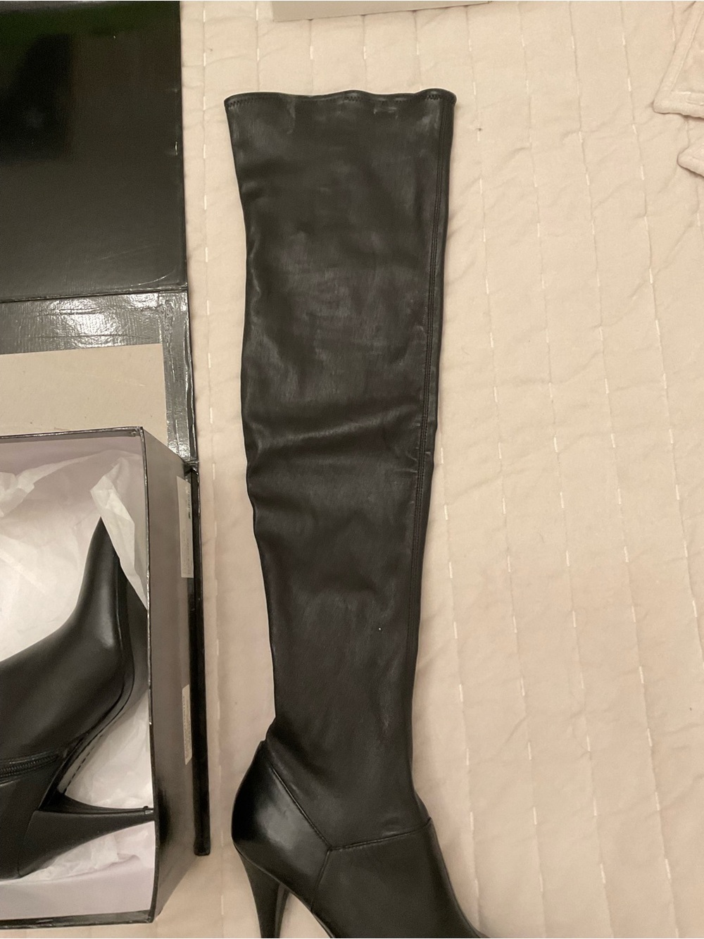 Alice + Olivia Black Over-the-Knee Stiletto Boots
